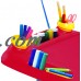 Keter Kids Sit and Draw Art Table Creativity Desk with Craft Storage and Removable Cups, Red/Blue   561087182